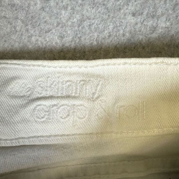 7 for All Mankind Women's 31 Off White The Skinny Crop and Roll Jeans - Picture 3 of 9
